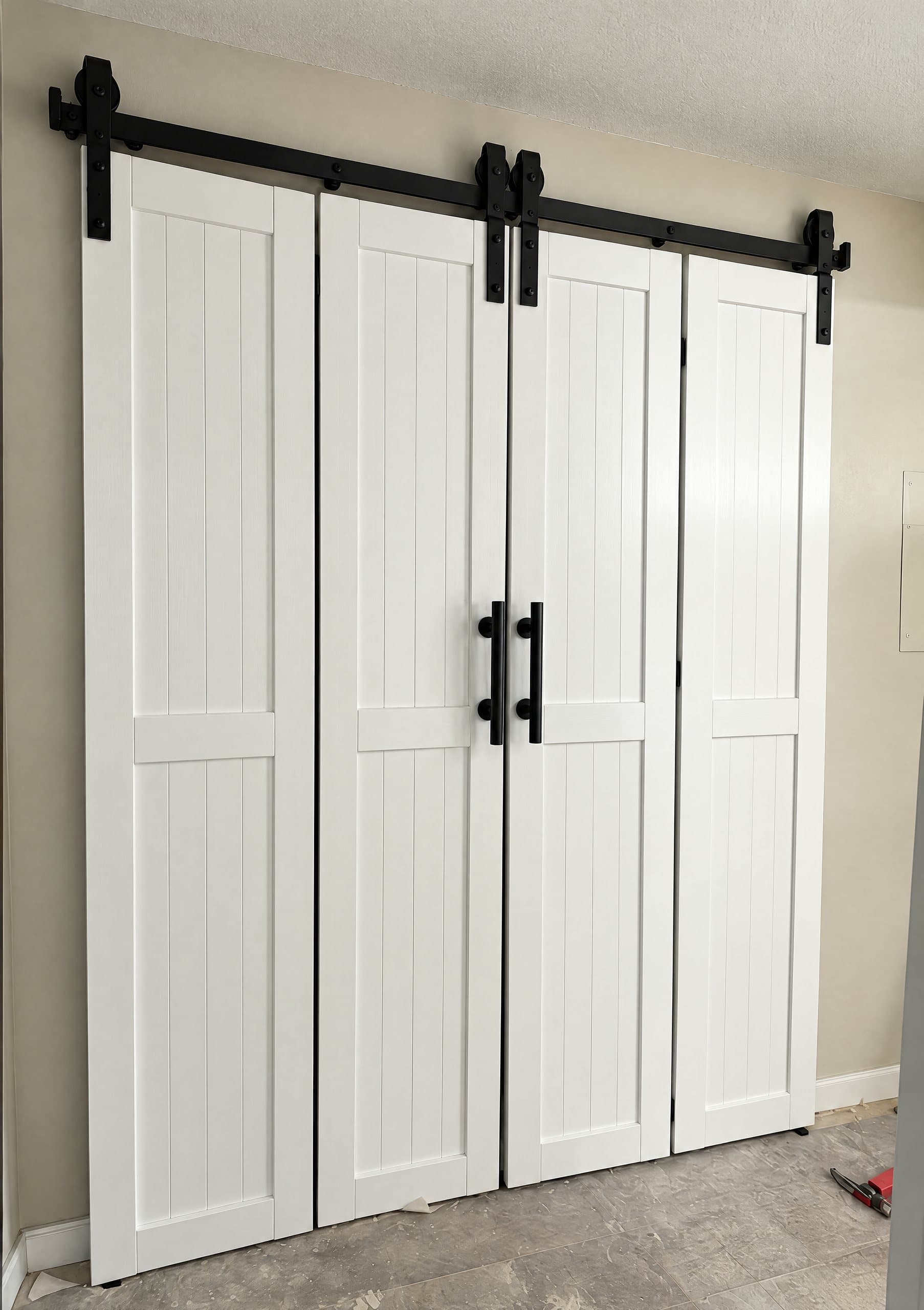 Barn doors, laundry — a real Major Premium job