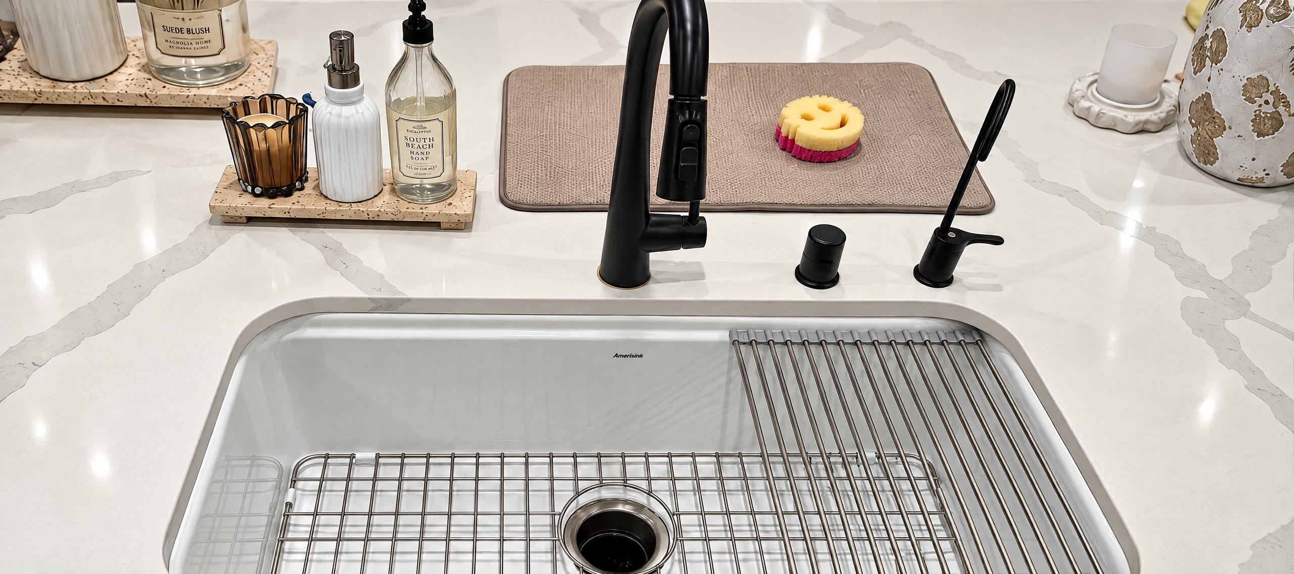 New undermount kitchen sink and faucet