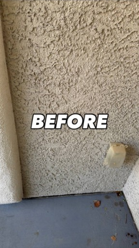 Before: Stucco Pet Door Installation