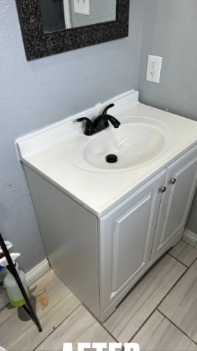 After: Bathroom Vanity Installation